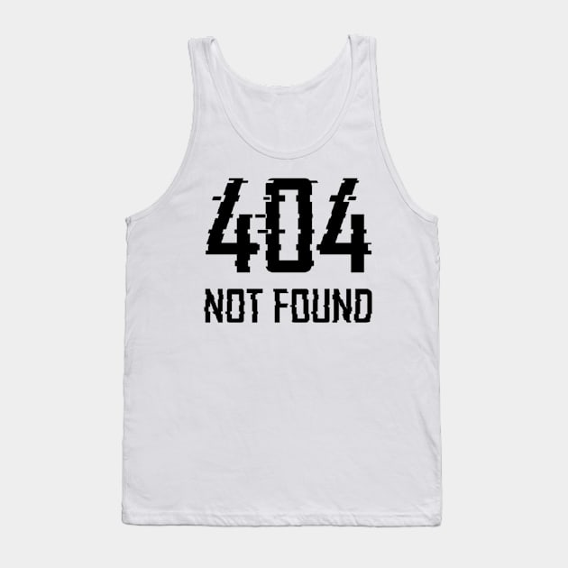 error 404 Tank Top by Yurii